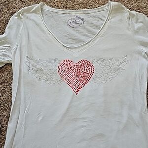 Rhinestone Heart/Wings shirt
